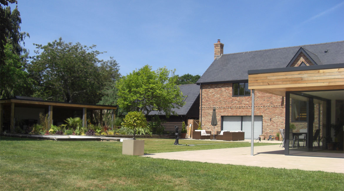 The Grange, garden landscaping - Headley 2020